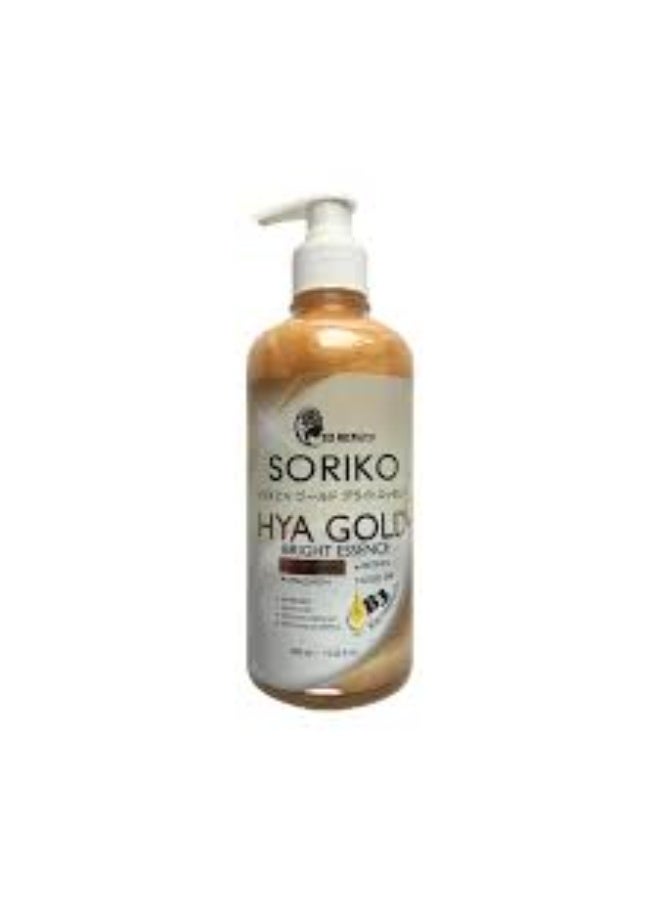 SORIKO Haya Gold Bright Essence Body Lotion for Skin Brightening and Anti-Aging 450ml - Image 1
